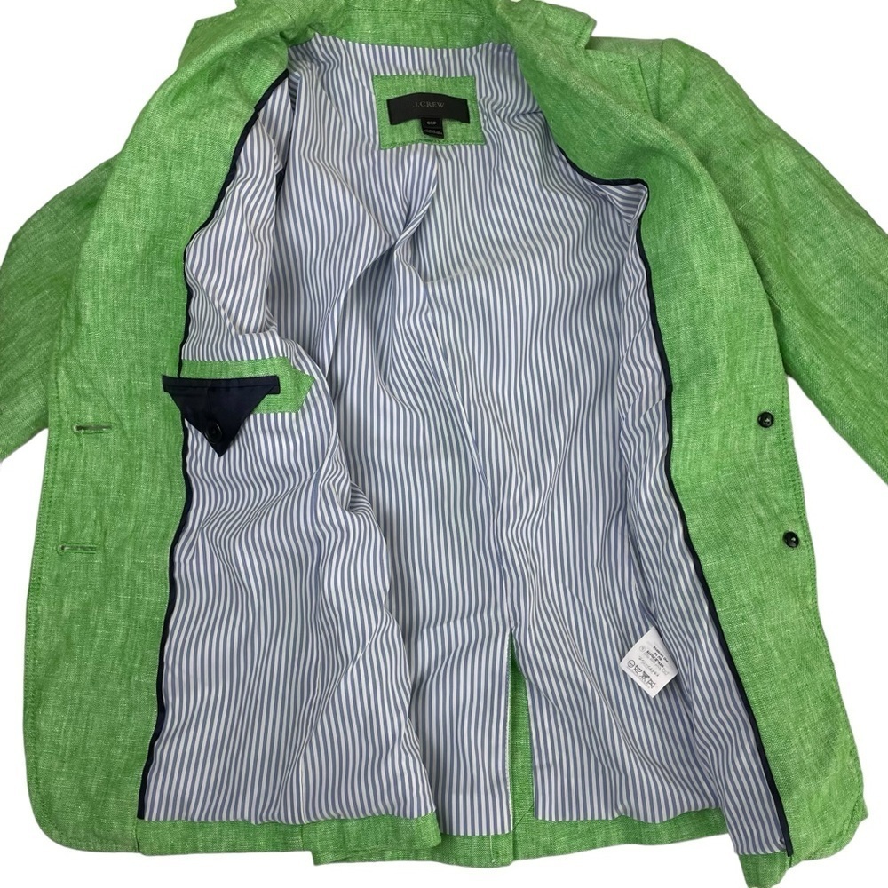 J. Crew Rhodes 100% Linen Blazer Jacket Lime - Picture 15 of 16